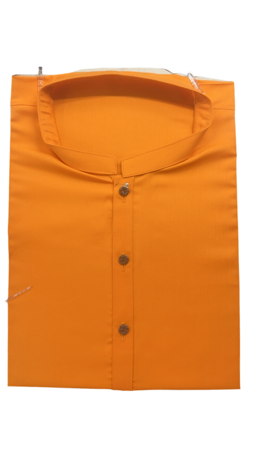 Orange Plain Kurta