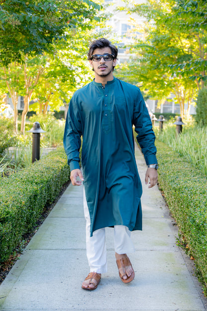 Emerald Green Kinara Shalwar Kameez