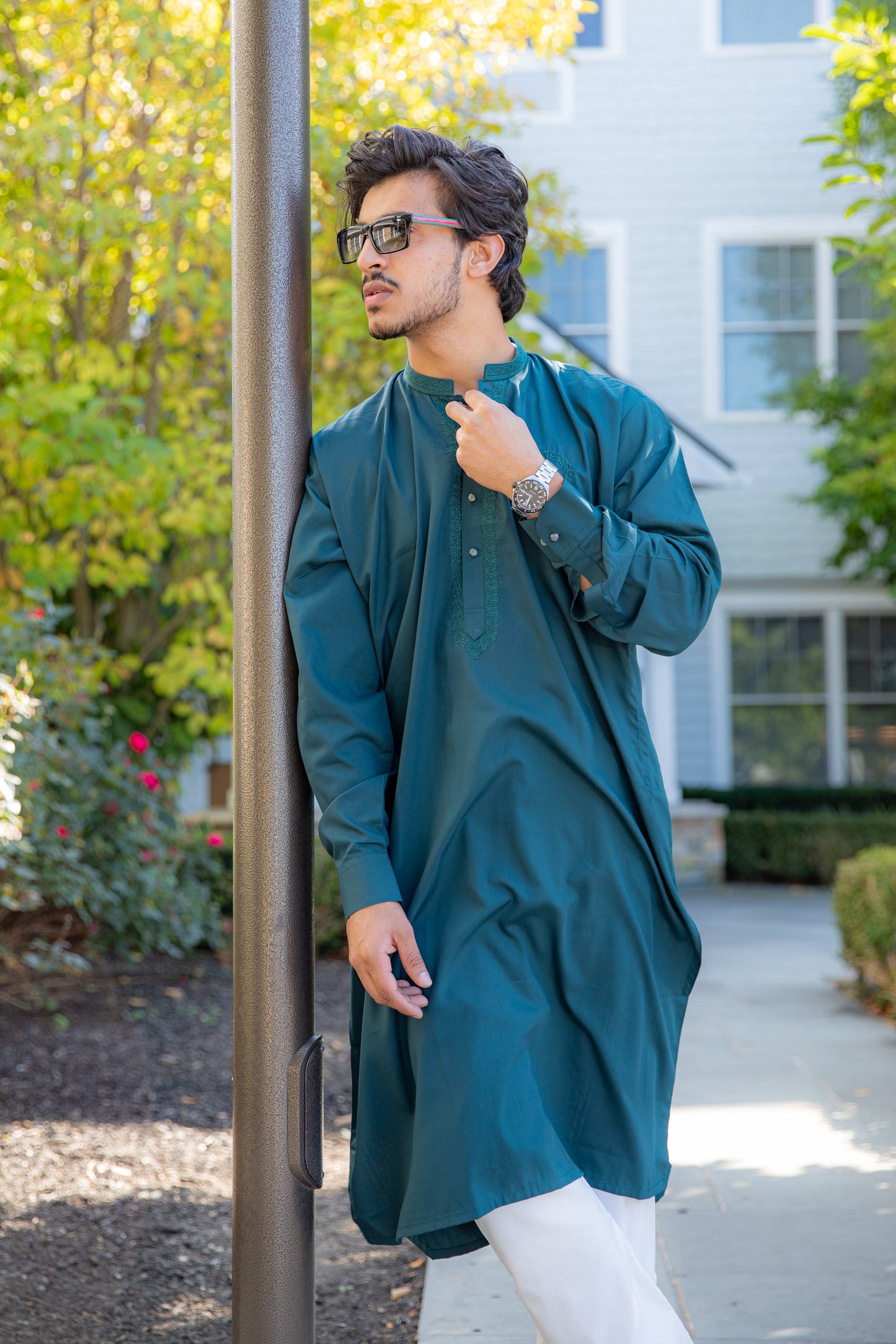 Emerald Green Kinara Shalwar Kameez