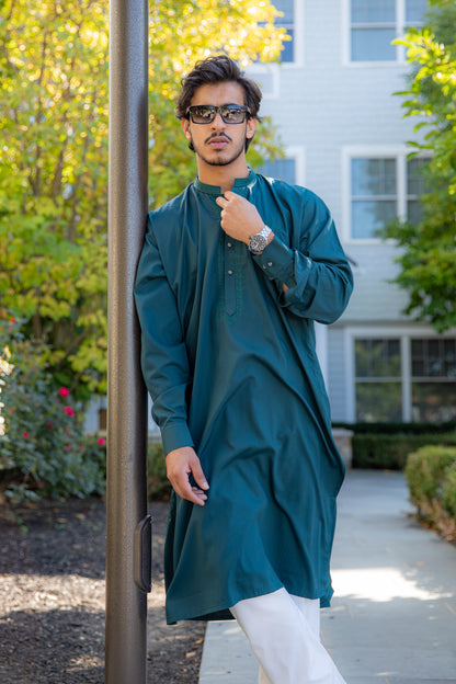 Emerald Green Kinara Shalwar Kameez