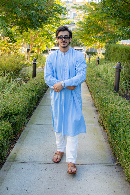 Sky Blue Kinara Shalwar Kameez