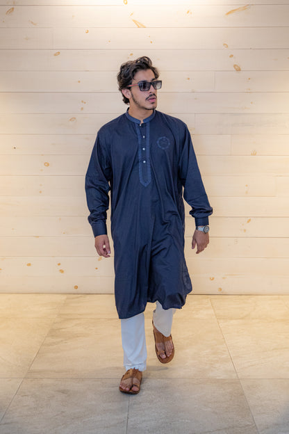 Navy Blue Kinara Shalwar Kameez