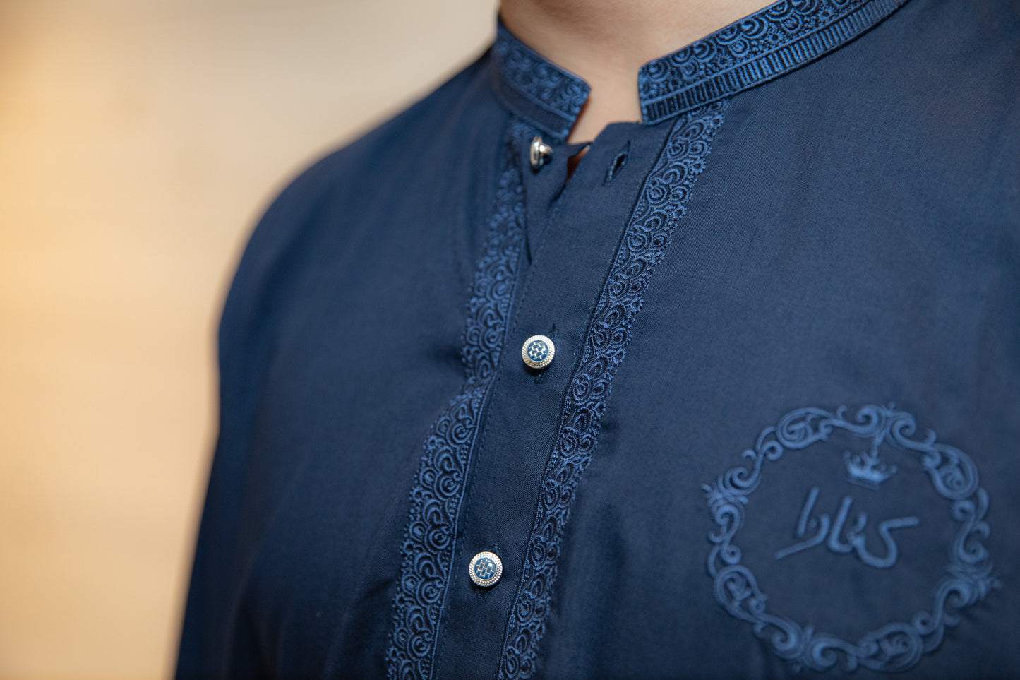 Navy Blue Kinara Shalwar Kameez