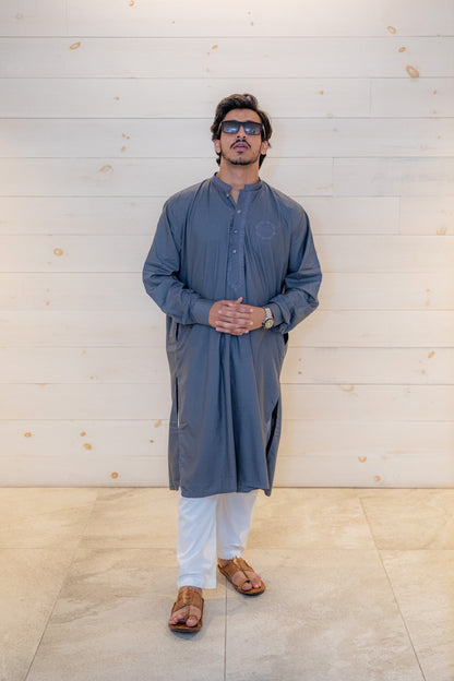 Grey Kinara Shalwar Kameez