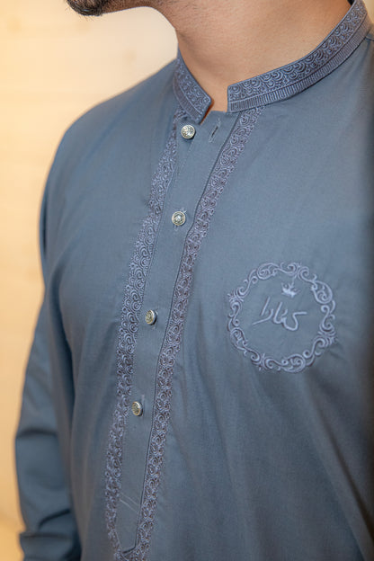 Grey Kinara Shalwar Kameez