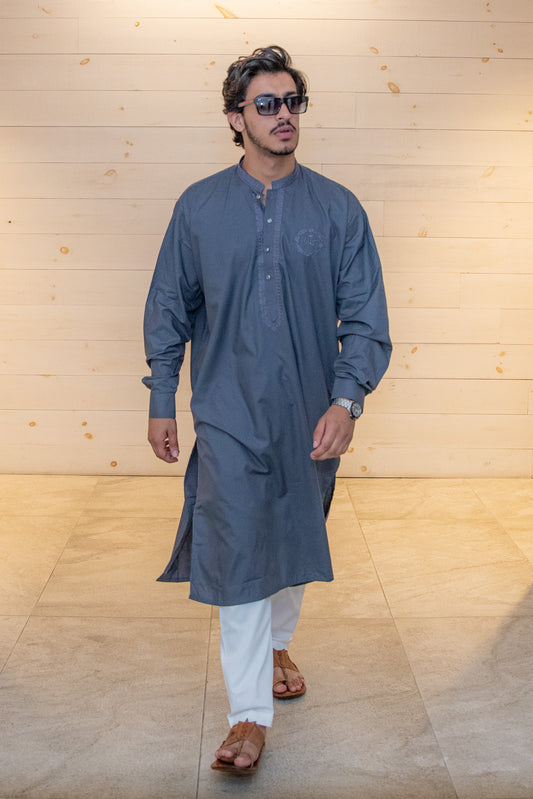 Grey Kinara Shalwar Kameez