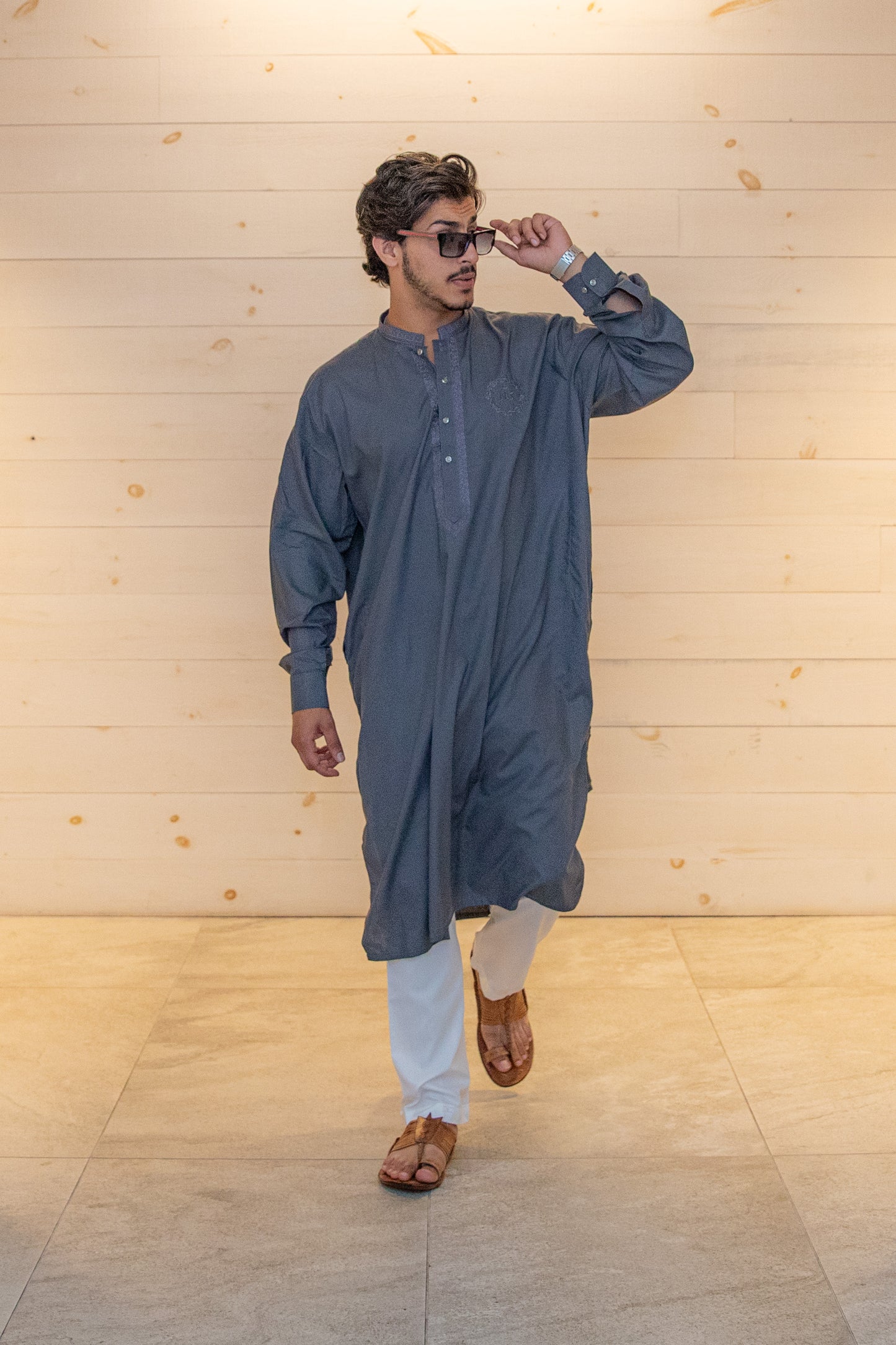 Grey Kinara Shalwar Kameez