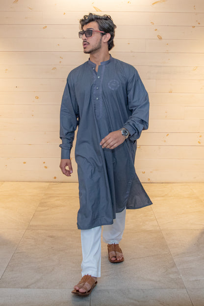 Grey Kinara Shalwar Kameez